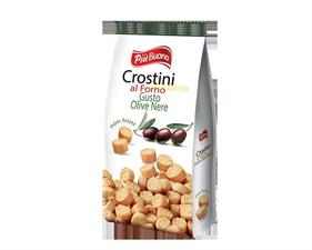CROSTINI CON OLIVE NERE GR.150X12 PIU BUONO