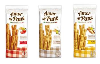 GRISSINI AMOR DI PANE MIX 4 GUSTI GR.125X32 HOSTA